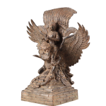 Vintage Indonesian Bronze Lord Vishnu on Garuda | 13" x 10.5" x 9" (33 x 26.7 x 22.9 cm) | 4.79 kg Sacred Art | Heritage Divine Balance